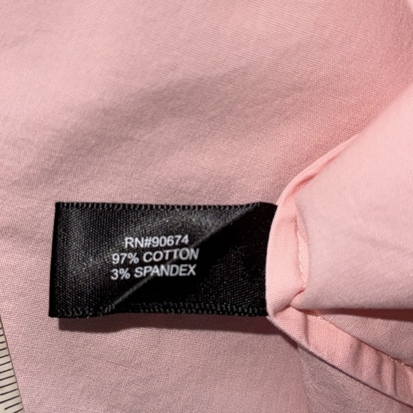 Boston Proper Pink Cotton Button Down Shirt Classic Fitted Silhouette Cuffed SzM - Picture 7 of 8